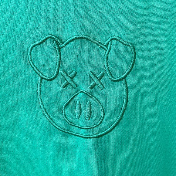 Shane Dawson Green Pig Hoodie, Size L - Picture 3 of 6